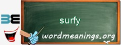 WordMeaning blackboard for surfy